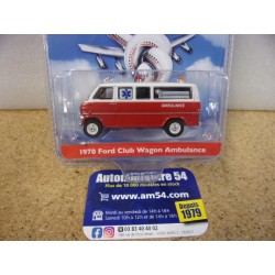 Ford Club Wagon Ambulance 1970 AIRPLANE "Hollywood" 62030-B Greenlight 1.64ième