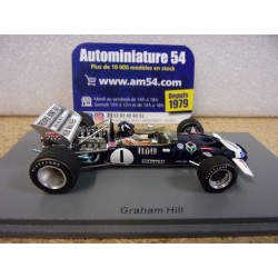 1970 Lotus 49C n°1 Graham Hill 5th Monaco GP S6386 Spark Model