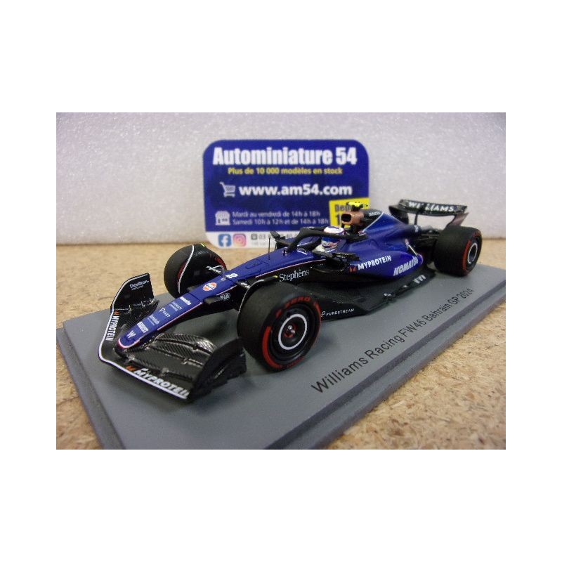 2024 Williams FW46 n°2 Logan Sargeant Barhain GP S9525 Spark Model