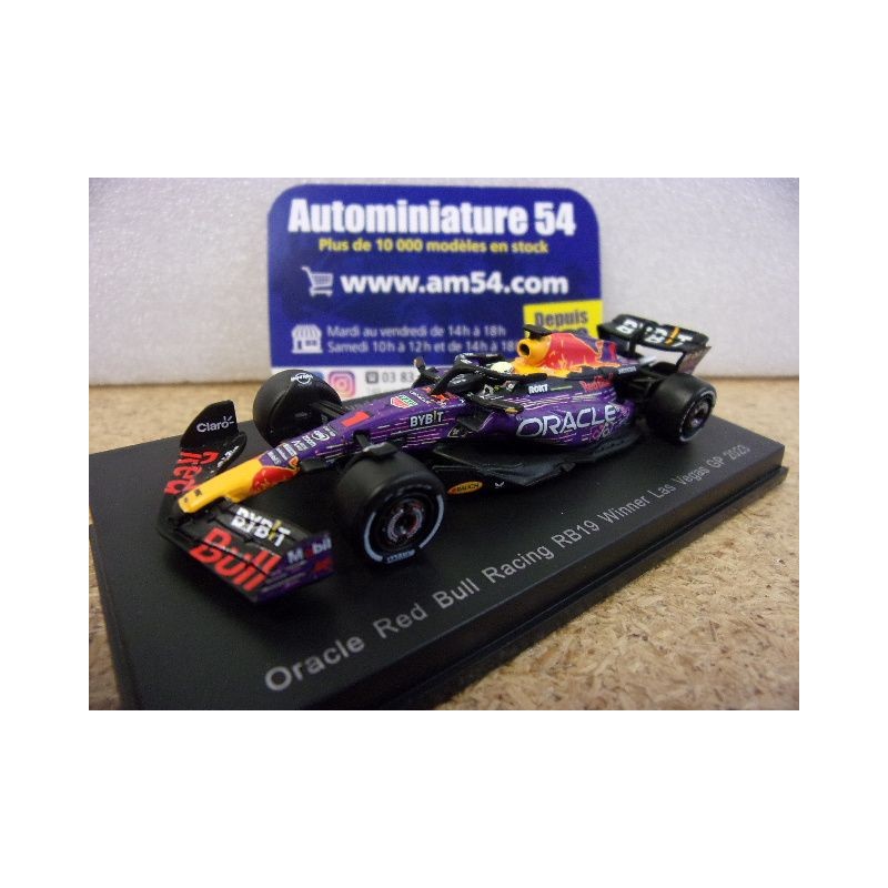 2023 RedBull RB19 n°1 Max Verstappen 1st Winner Las Vegas Y356 Spark Model Sparky 1.64