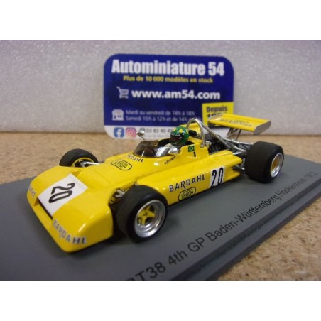 1972 Brabham BT38 n°20 Wilson Fittipaldi Hockenheim S7436 Spark Model