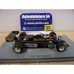 1981 Lotus 87 JPS n°11 Elio De Angelis Italy GP S5357 Spark Model