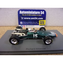 1968 BRM P126 n°15 Richard Attwood 2nd Monaco GP S5282 Spark Model