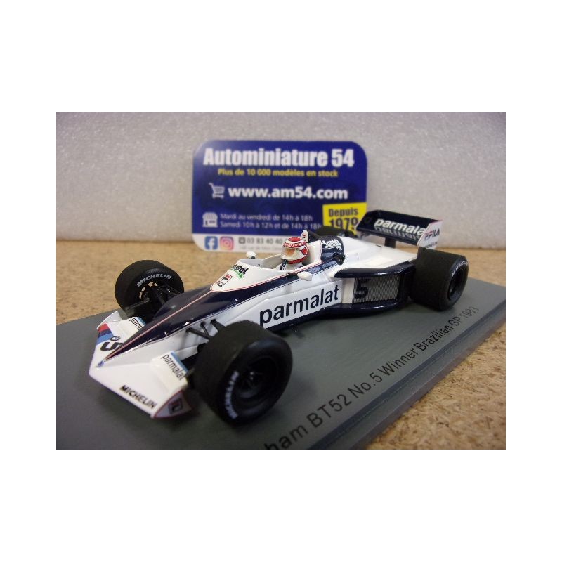 1983 Brabham BT52 n°5 Nelson Piquet 1st Winner Brazilian GP World Champion S7104 Spark Model