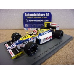 1986 Williams FW11 n°5 Nelson Piquet 1st Winner Brazil GP S7480 Spark Model