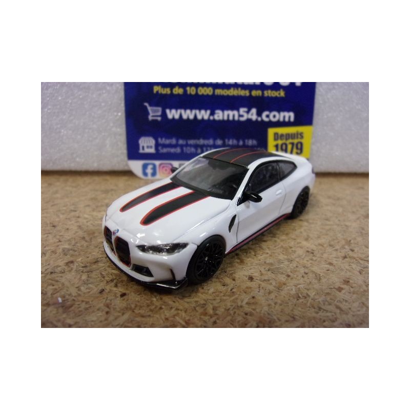 BMW M4 CSL BAlpine White MGT00683 True Scale Models Mini GT