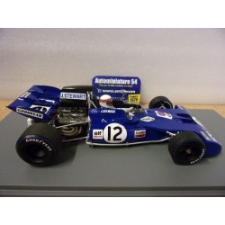 1971 Tyrrell 003 n°12 Jackie Stewart 1st Winner British GP 18S589 Spark Model