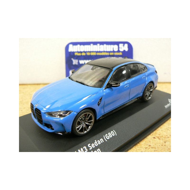 BMW M3 Competition Sedan G80 Santorini Blue S4315302 Solido