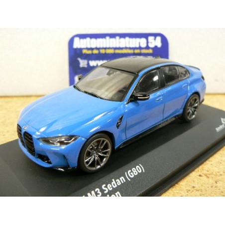 BMW M3 Competition Sedan G80 Santorini Blue S4315302 Solido