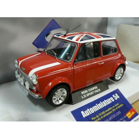 Mini Cooper Sport 1997 Night Fire red + Union Jack 1800604 Solido