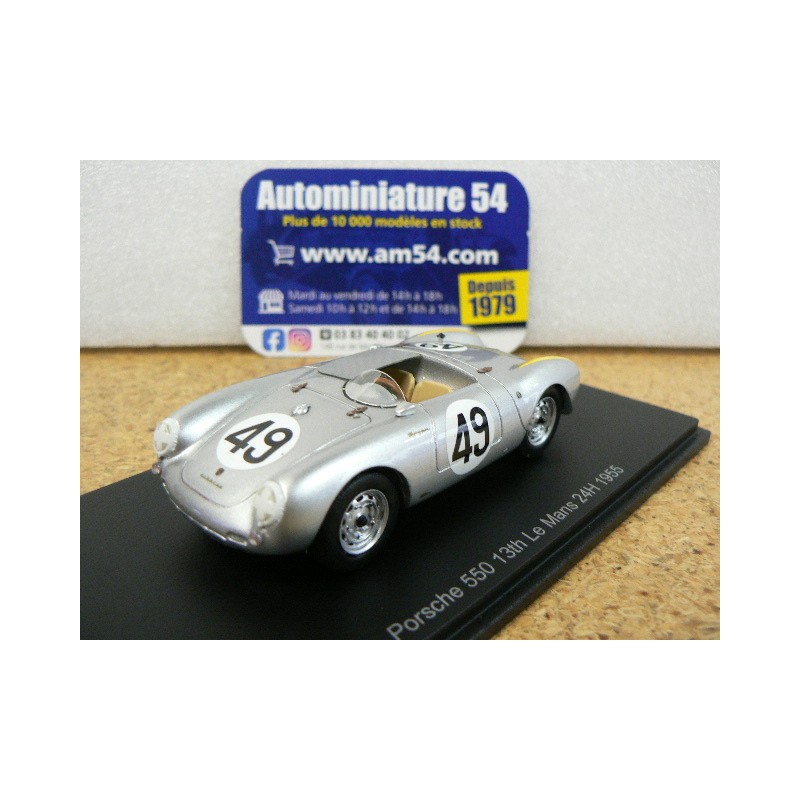 1955 Porsche 550 n°49 Arkus Duntov - Veuillet Le Mans S9713 Spark Model