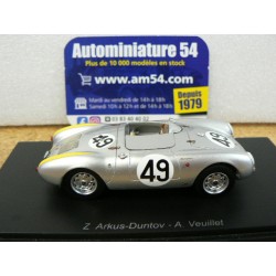 1955 Porsche 550 n°49 Arkus Duntov - Veuillet Le Mans S9713 Spark Model