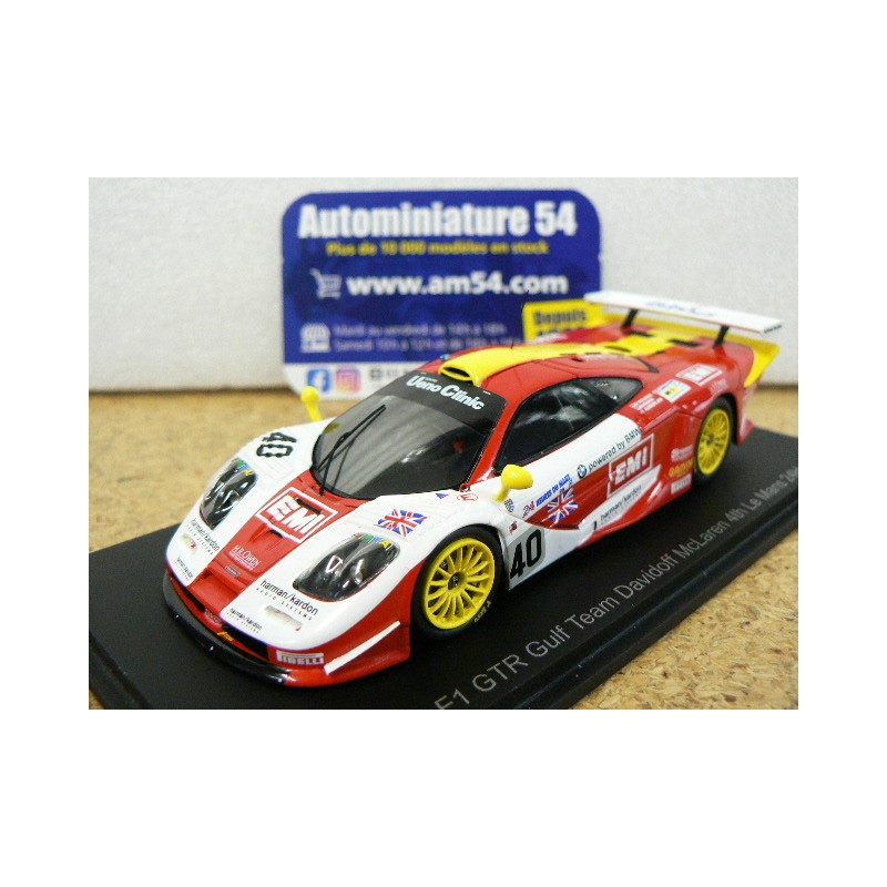 1998 McLaren F1 GTR n°40 O'rourke - Sugden - Auberlen 4th Le Mans S6681 Spark Model