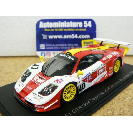 1998 McLaren F1 GTR n°40 O'rourke - Sugden - Auberlen 4th Le Mans S6681 Spark Model