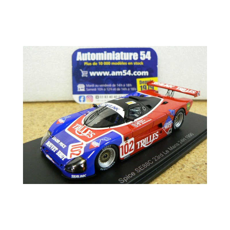 1990 Spice SE88C n°102 Grand - Maisonneuve - Lapeyre 23rd Le Mans S6812 Spark Model