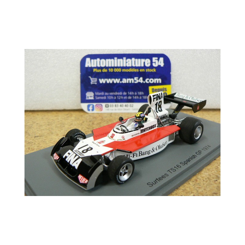 1974 Surtees TS16 n°18 Carlos Pace Spanish GP S9653 Spark Model