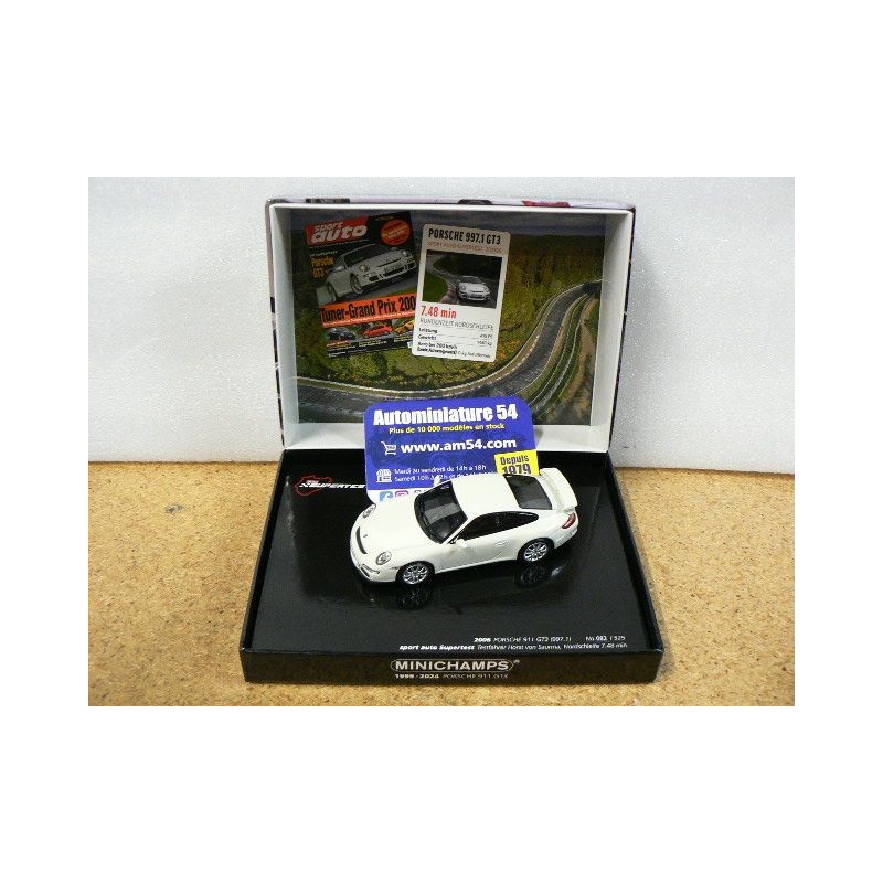 Porsche 911 - 997.1 GT3 2006 White "Sport Auto" 25th Anniversary 400065402 Minichamps