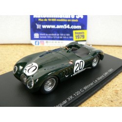 1951 Jaguar XK 120 C n°20 Walker - Whitehead 1st Winner Le Mans 43LM51 Spark Model