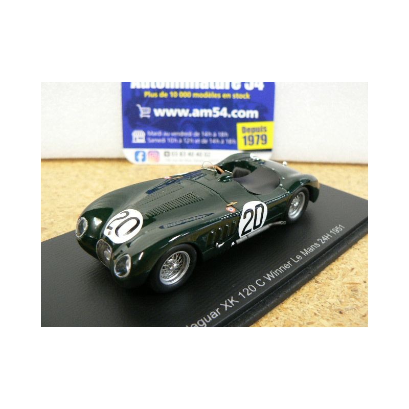 1951 Jaguar XK 120 C n°20 Walker - Whitehead 1st Winner Le Mans 43LM51 Spark Model