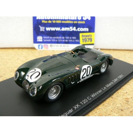 1951 Jaguar XK 120 C n°20 Walker - Whitehead 1st Winner Le Mans 43LM51 Spark Model