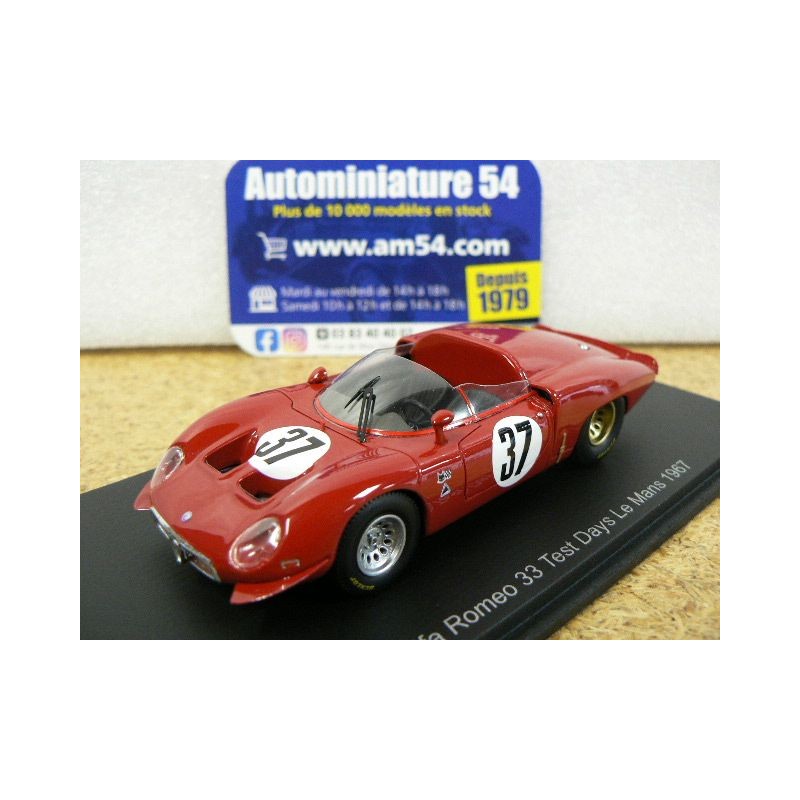 1967 Alfa Roméo 33 n°37 Test Days Le Mans S8799 Spark model