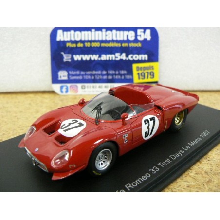 1967 Alfa Roméo 33 n°37 Test Days Le Mans S8799 Spark model