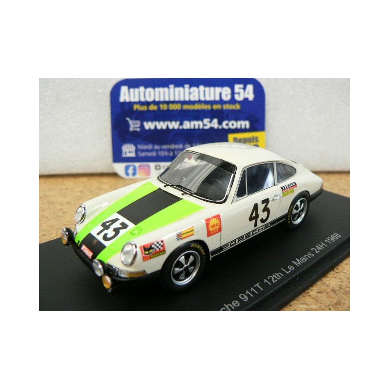 1968 Porsche 911T n°43 Gaban - Vanderschrick Le Mans S9738 Spark Model