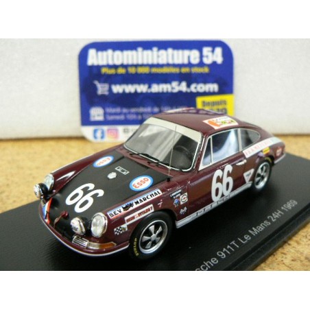 1969 Porsche 911T n°66 Egretaud - Lopez Le Mans S9749 Spark Model