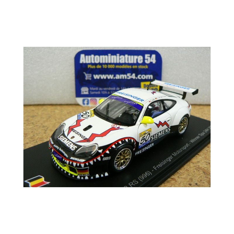 2003 Porsche 911 - 996 GT3RS Freisinger n°50 Ortelli - Lieb - Dumas 1st Winner 24h SPA 43SPA2003 Spark Model