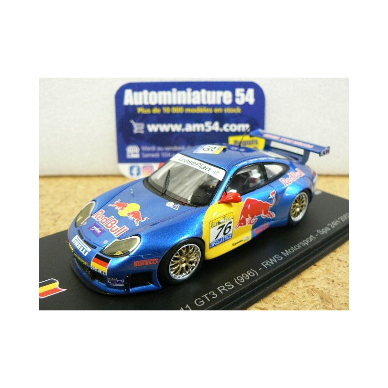 2002 Porsche 911 - 996 GT3RS RWS n°76 Quester - Riccitelli - Peter - Toto Wolff 1st Winner 24h SPA 100SPA17 Spark Model