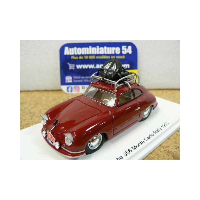 1953 Porsche 356 n°402  Merck - Von Jungenfeld Monte Carlo S6132 Spark Model