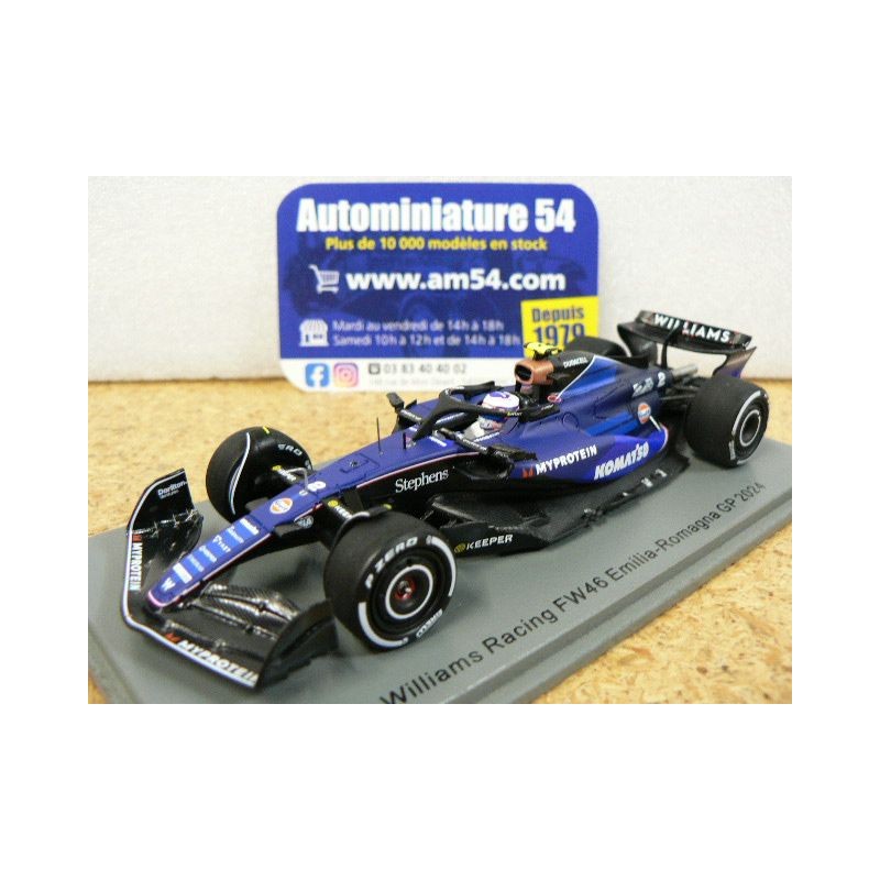 2024 Williams FW46 n°2 Logan Sargeant Emilie Romagna GP S9540 Spark Model