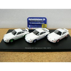 Porsche 911 Carrera 2.7 RS White - Coffret vert - bleu - rouge  450725700 Schuco