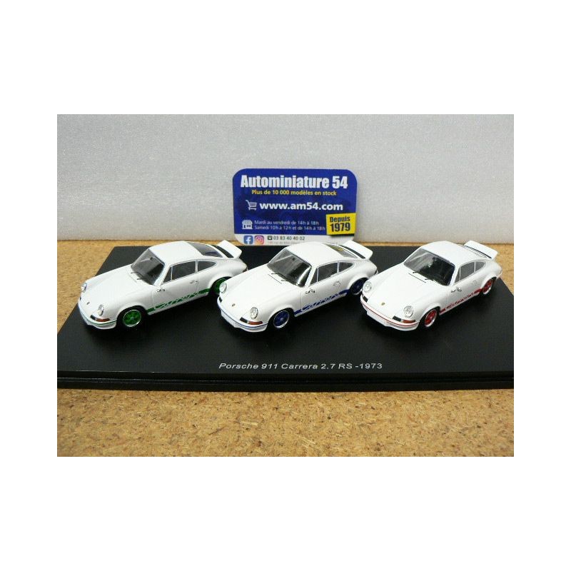 Porsche 911 Carrera 2.7 RS White - Coffret vert - bleu - rouge  450725700 Schuco