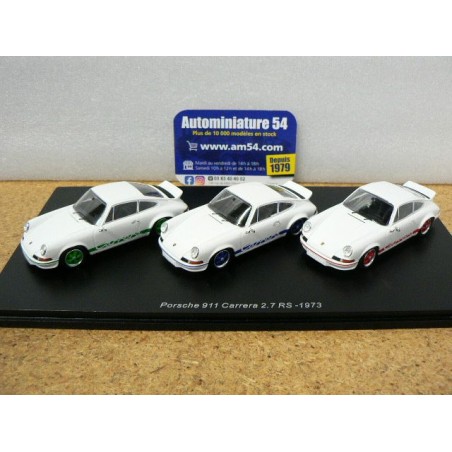 Porsche 911 Carrera 2.7 RS White - Coffret vert - bleu - rouge  450725700 Schuco