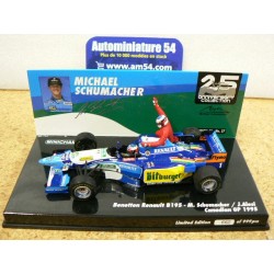 1995 Benetton Ford B195 n°1 M. Schumacher Canadian GP + figurine Alesi 1st Win 517950501 Minichamps