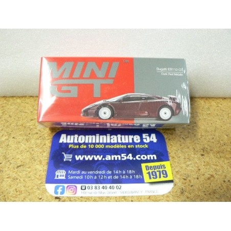 Bugatti EB110 Dark Red MGT00806 True Scale Models Mini GT