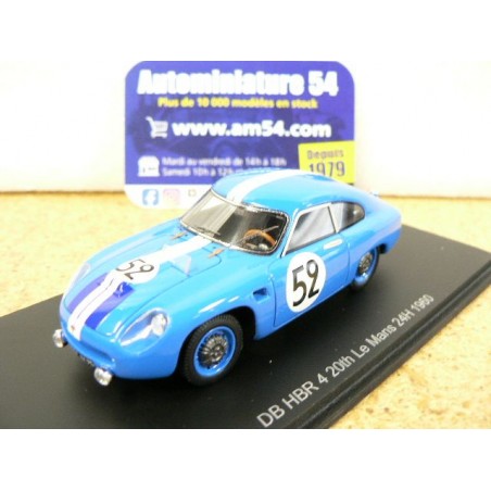 1960 DB HBR 4 n°52 Bartholoni - De Saint Aubian Le Mans S8351 Spark Model