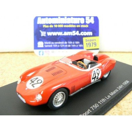 1958 Osca Sport 750 n°42 De Tomaso - Davis Le Mans S5085 Spark Model