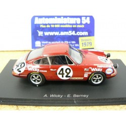 1969 Porsche 911T n°42 Wicky - Berney Le Mans S9751 Spark Model