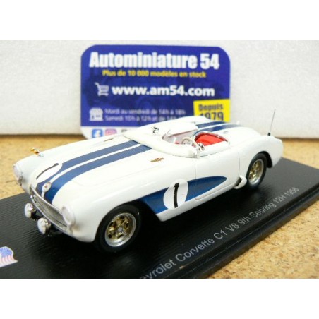 1956 Chevrolet Corvette C1 V8 n°1  Fitch - Hangsen 9th Sebring 12Hours US180 Spark Model