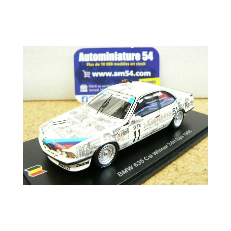 1986 BMW 635 CSI n°11 Quester - Tasin - Heger 1st Winner 24h SPA 43SPA86 Spark Model