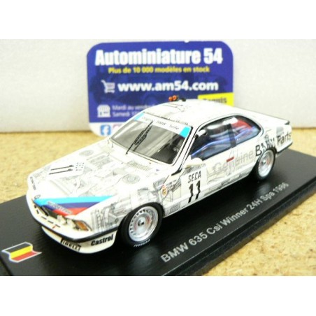 1986 BMW 635 CSI n°11 Quester - Tasin - Heger 1st Winner 24h SPA 43SPA86 Spark Model